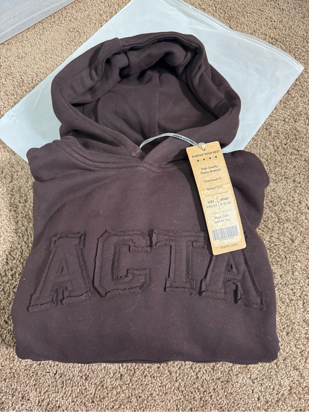 ACTA Everyday Brown Hoodie XXS/XS